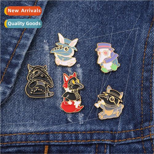 plague doctor metal brooch creative personaly cartoon game m