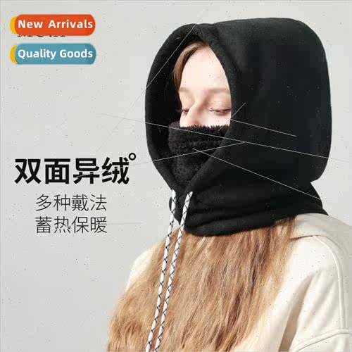 Warm windprohat scarf all-in-one fall winter padded thickene