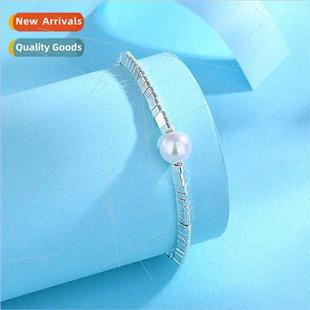 pearl bracelet ladies Bracelet ins silver French fas crushed