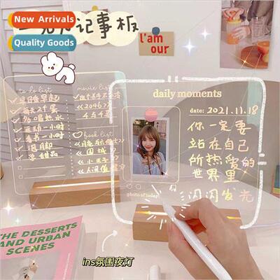 Desktop transparent luminous notepad acrylic message board n