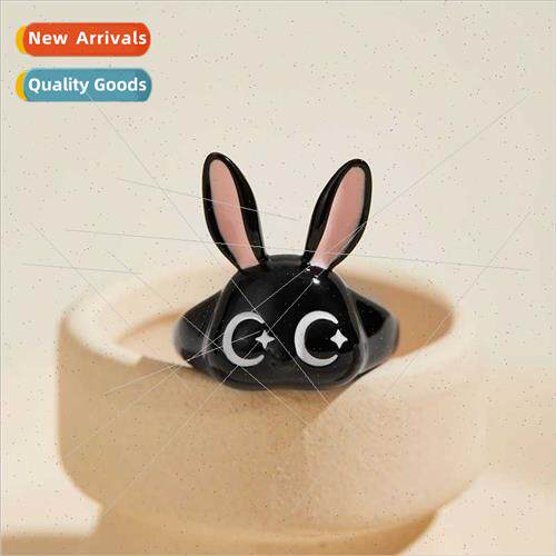 2023 Cute Funny Bunny Ring Black Girls Popular Fast Fashion