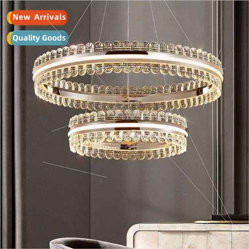 Aluminum living room crystal chandelier simple designer high