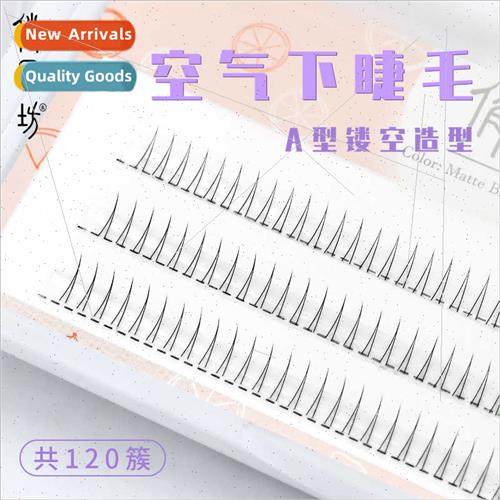 V-shaped air under eyelashes natural slightly curved easy to
