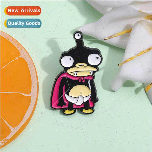 American animation image brooch cartoon cute monster shape m
