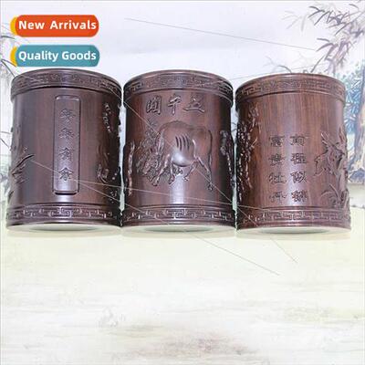 Brush ink paper ink stone Ebony brush holder Catalpa brush h