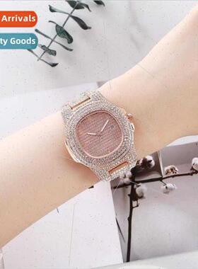 ins Geneva diamond encrusted square women student fashion wa