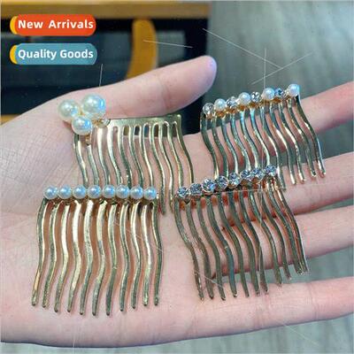 Traceless inverted comb headdress Korean -slip sweet pearl h