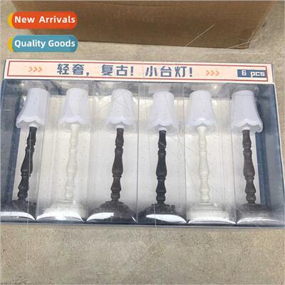 Creative retro small table lamp bedroom bedside lamp mini ni