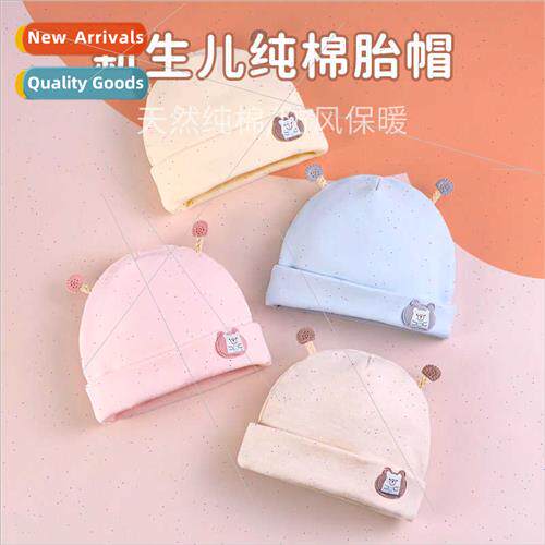 Baby hat fall and winter newborn baby fetal cap cotton bonel