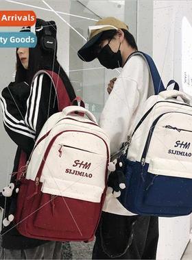 Schoolbag female junior high backpack new large-capacy lette