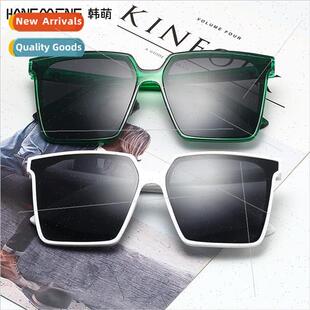 Europe retro large frame square sunglasses women personalize