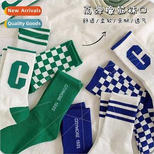 tide blu mid Klein wear outside ins cotton calf women Socks