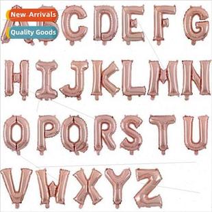 American inch Wedding gold balloon rose letter decoration