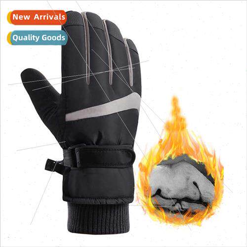 Ski gloves fall winter warm padded thickened touch screen wi