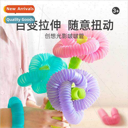 Creative light shadow boing boing tube children telescopic p