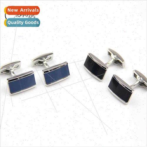 High-grade French enamel square cufflinks men colors availab
