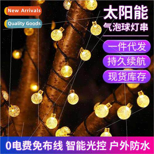 Solar Bubble Spherical Glowing ght String Outdoor Ambiance C