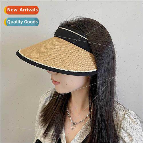 Straw hollow top sun hat anti-ultraviolet beach sun shading