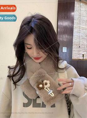 2022 new three-dimensional sunflower hair collar imation fur