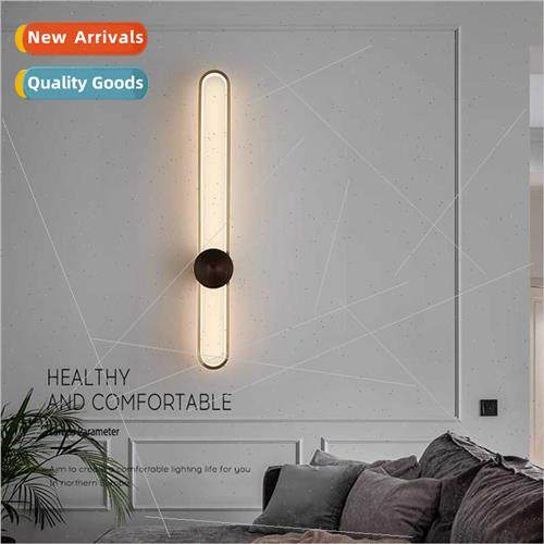 ght luxury all copper wall lamp living room sofa background