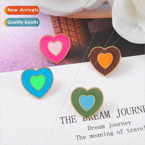 New peach heart jewelry alloy brooch creative temperament sw
