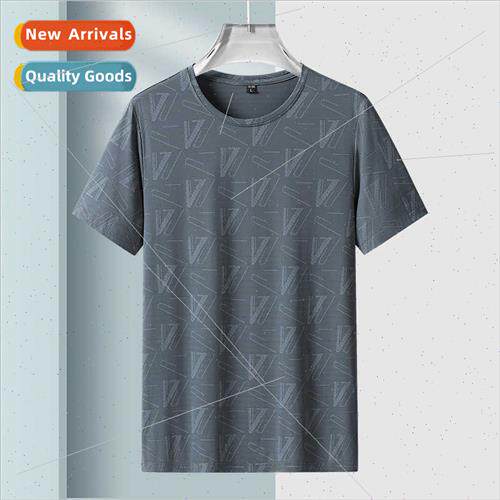 Cool 2023 Ice lk Short Sleeve T-Shirt Men Half Sleeve Stch P