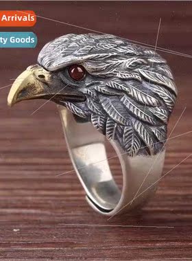 Vintage eagle ring men nd domineering Thai silver ring fashi
