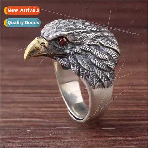Vintage eagle ring men nd domineering Thai silver ring fashi