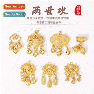 locks two necklace long jew DIY life pendant lotus happiness