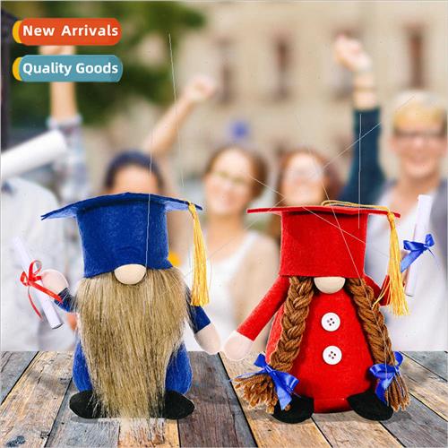 Haube new blue red graduation bachelor cap faceless rudolph