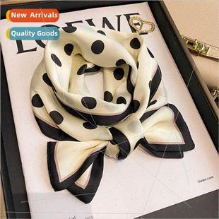 thin scar new silk long narrow dot polka retro Autumn Spring