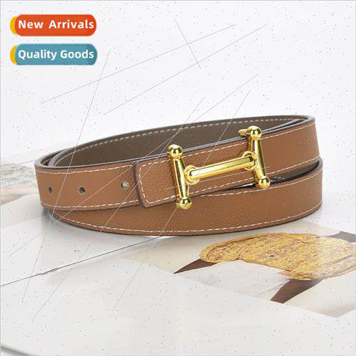 Women belt fashion jeans leather ins decoration simple cross