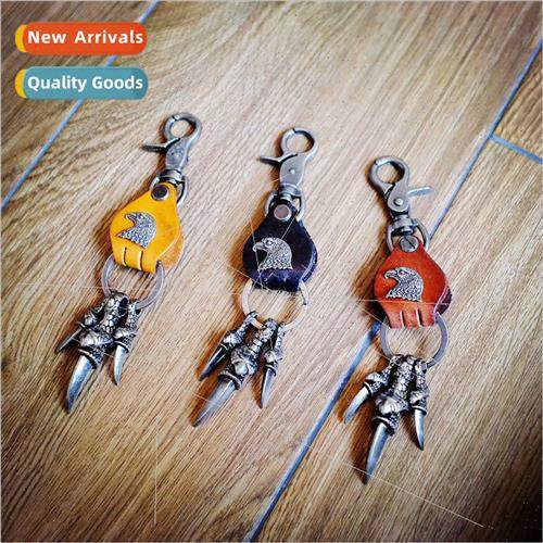Personalized Handmade Keychain Korean Retro Cowhide Ghost Pa