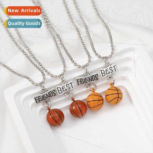 Basketball necklace set alloy three-dimensional ball pendant