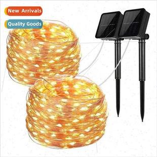colorful lights small copper stars solar led outdoor