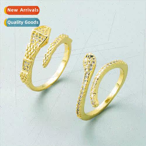 Europe personalized copper 18K gold-plated zirconia spir sna