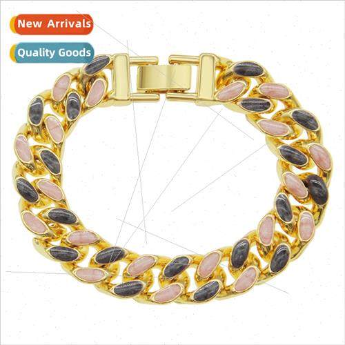Europe hip-hop dazzle colorful oil drop bracelet bracelet ti