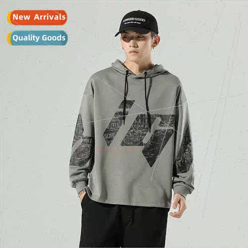 Hooded sweatshirt men spring men 2023 new long-sleeved ins t