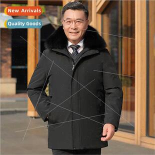 Hair collar paragraph cotton coat dad winter jacket fashion