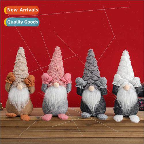 Christmas Decorations Faceless Old Man Doll Window Display C