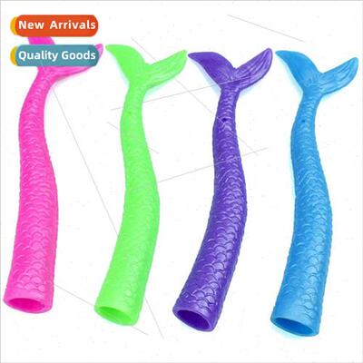 TPR plastic mermaid tail finger puppet storytelling props to