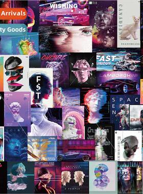 40 malfunction wind punk steam wave stickers decorative lapt