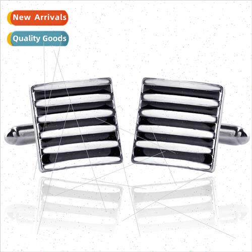 New French Striped Lacquer Business Cufflinks Su & Shirt Acc