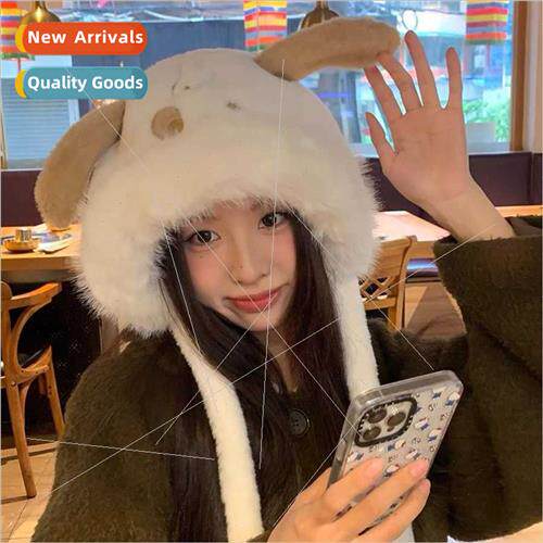 Cute color collision cute puppy dog ears hat female winter w