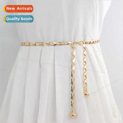 Metal hooks adjustable waist chain ladies fashion versatile