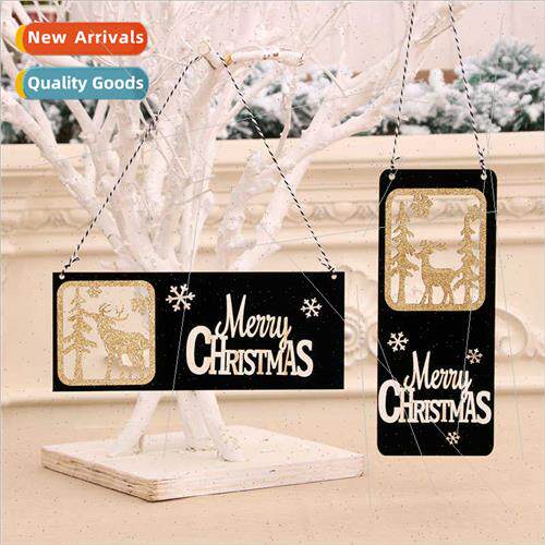 2020 new black gold Christmas wooden three-dimensional lette