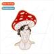 mushroom Harajuku girl Korean Yuanqi creative brooch ins