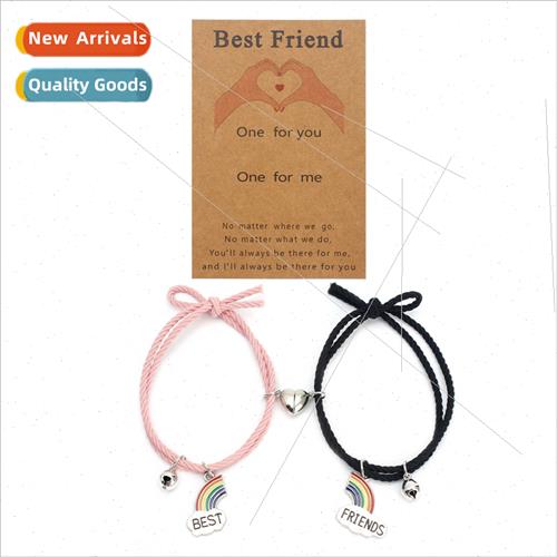 2023 Europe New Leather Rope Rainbow Bells Love Magnetic Cou