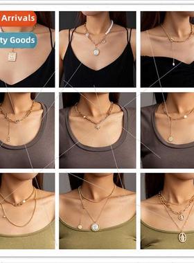 Niche Twisted Twisted Lockbone Chain Vintage Trend Multi-Lay