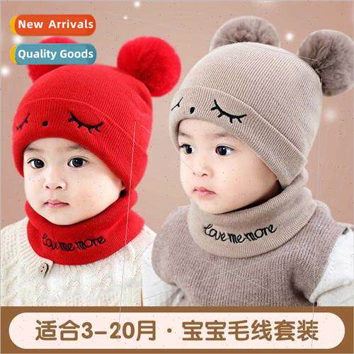Baby hat fall winter infant ear protection knted cap newborn